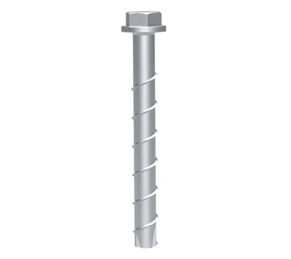Concrete screw with hexagon head, galvanised steel